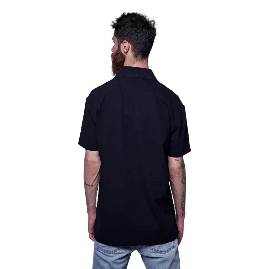 WEALTH™ Staph Knit Polo — Shadow Black