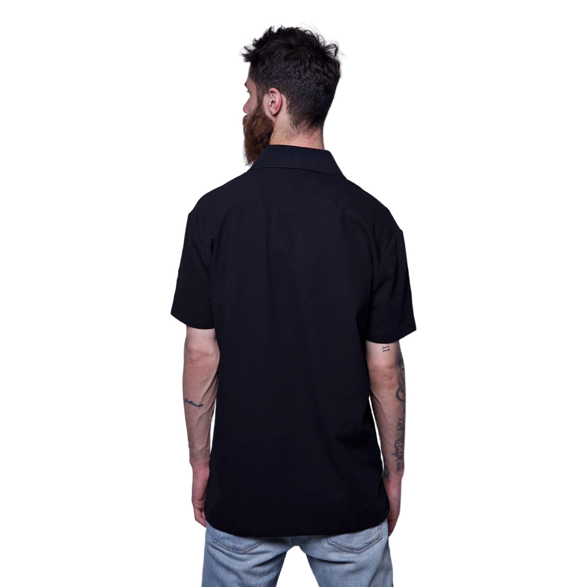 WEALTH™ Staph Knit Polo — Shadow Black
