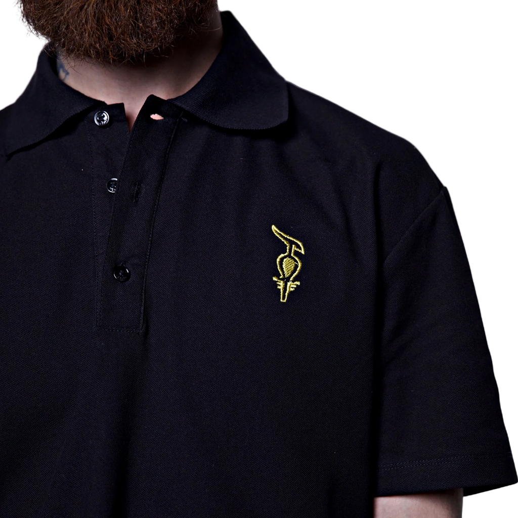 WEALTH™ Staph Knit Polo — Shadow Black