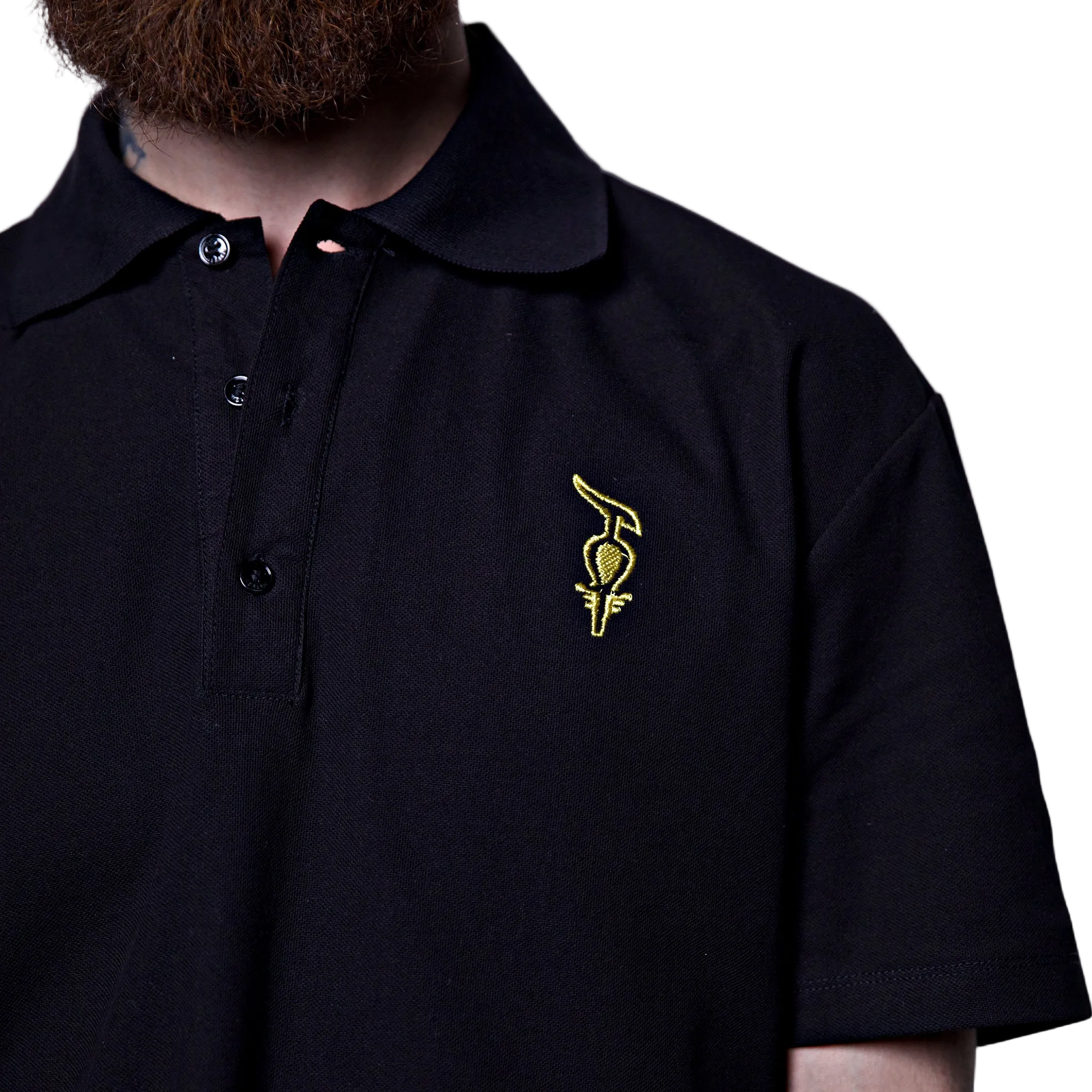 WEALTH™ Staph Knit Polo — Shadow Black