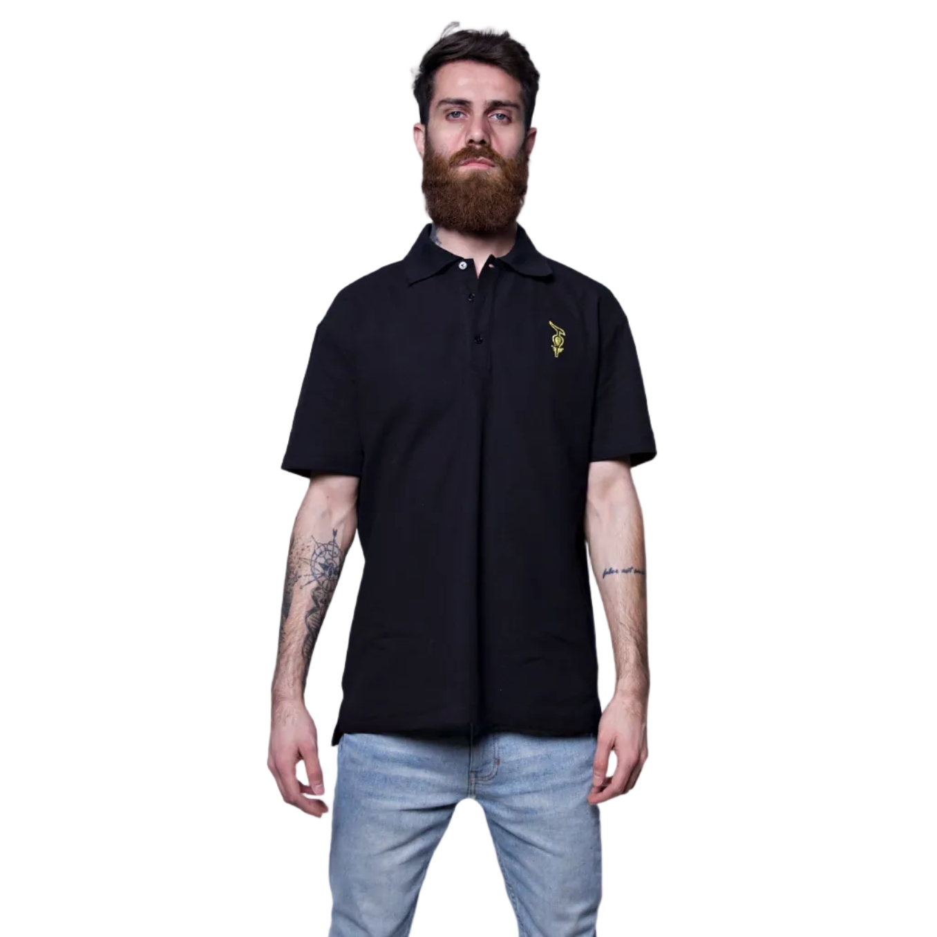 WEALTH™ Staph Knit Polo — Shadow Black