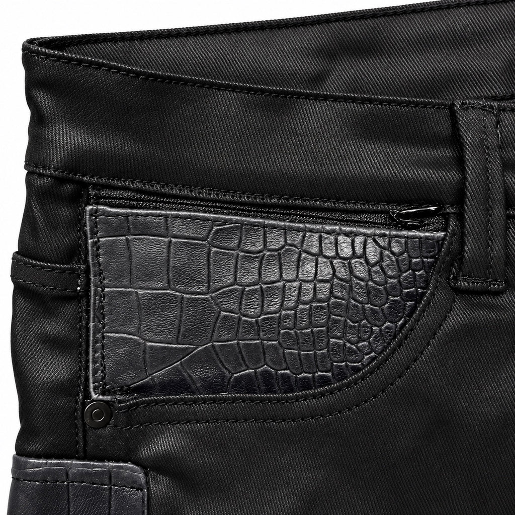 Croc-embossed lambskin coin-pocket detail — concept mockup