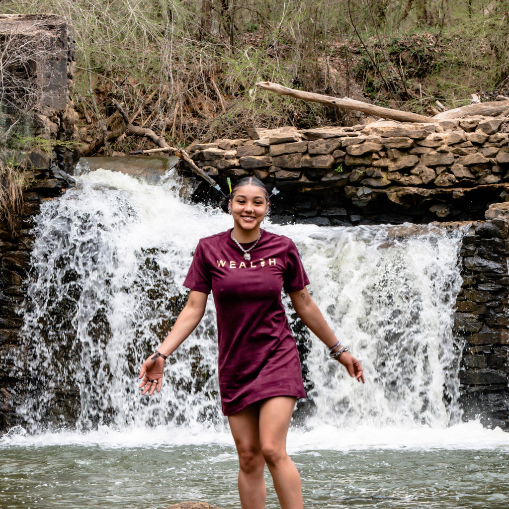 WEALTH™ Suede T-Shirt Dress