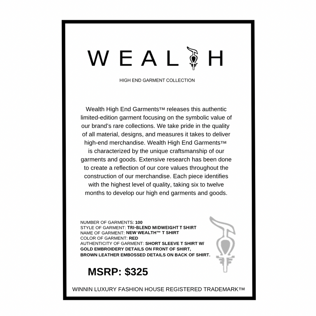 WEALTH™ Signature T-Shirt —  Sky Blue