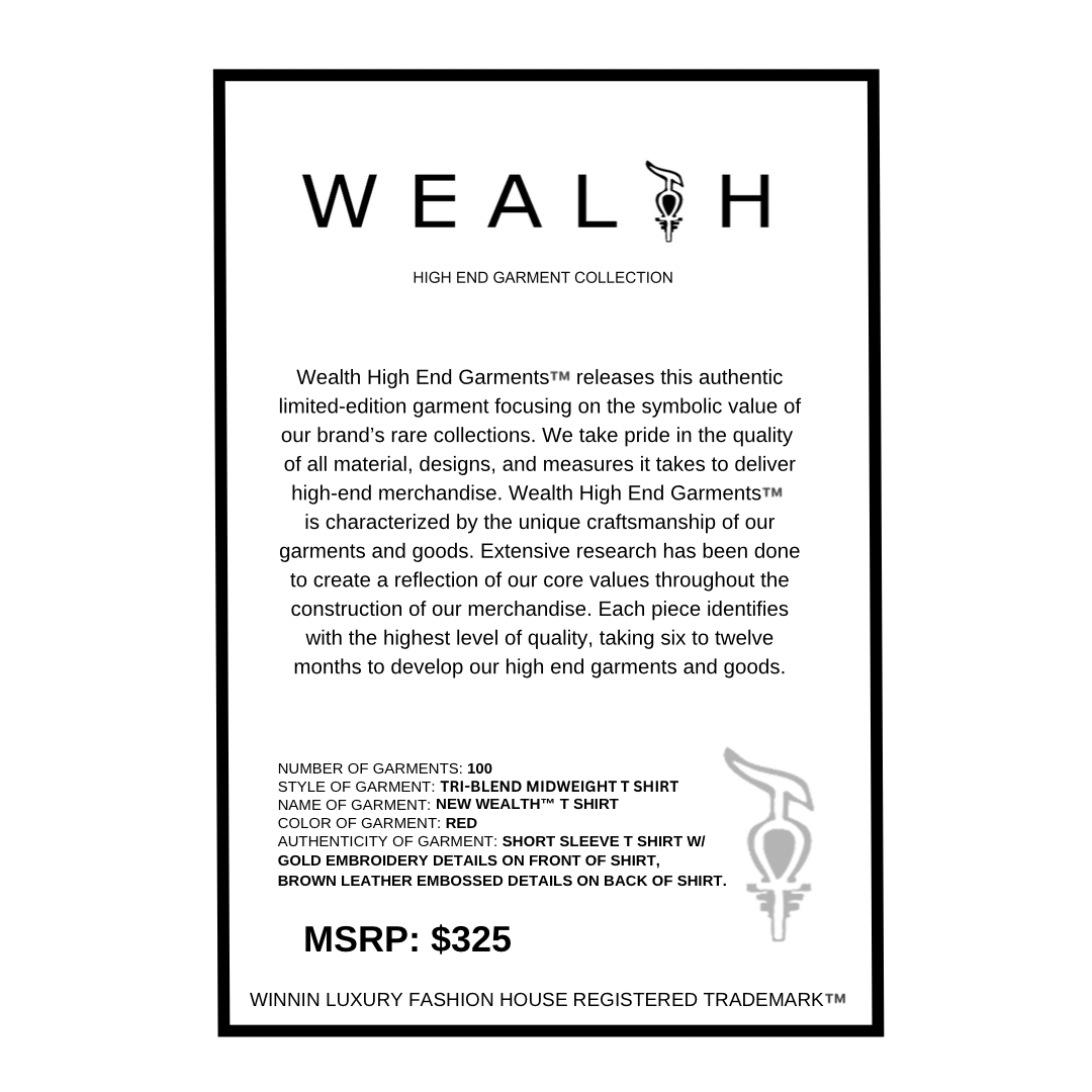 WEALTH™ Signature T-Shirt —  Sky Blue